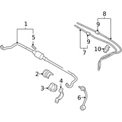 Porsche Rear Anti-roll Bar PDCC Hose - Genuine Porsche 95535912202