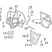 Porsche Door Seal - Genuine Porsche 95553391102