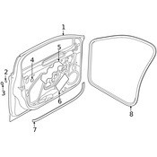 Volkswagen Door Seal - Genuine VW 17A837702B5AP