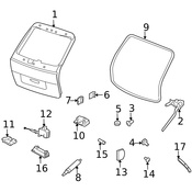 Porsche Liftgate Release Switch - Genuine Porsche 95561327101