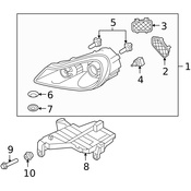 Porsche Headlight Bracket - Genuine Porsche 95563104300