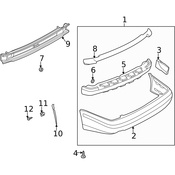 Saab Bumper Cover Support Rail - Genuine Saab 4562963