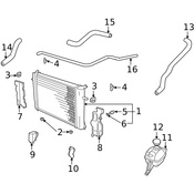 Saab Radiator Support Baffle - Genuine Saab 4728937