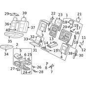 Saab Folding Seat Latch Release Handle - Genuine Saab 5611900