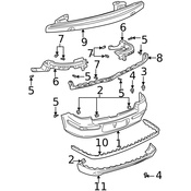 VW Bumper Guide - Genuine VW 1J9807393