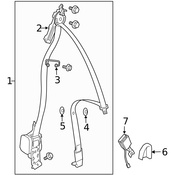 Saab Seat Belt Lap and Shoulder Belt - Genuine Saab 93167233