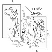 Saab Seat Belt Lap and Shoulder Belt - Genuine Saab 93186998
