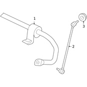 VW Suspension Stabilizer Bar - Genuine VW 1K0411303AS
