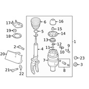 Porsche Suspension Air Spring - Genuine Porsche 95834305230