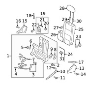 VW Folding Seat Release Cable - Genuine VW 1K0885343H