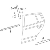 Volkswagen Door Molding - Genuine VW 1K4853754AGRU