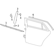 VW Door Window Molding - Genuine VW 1K9839643A2ZZ