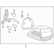 VW Tail Lamp Socket - Genuine VW 1K9945258