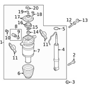 Porsche Suspension Air Spring - Genuine Porsche 958616503