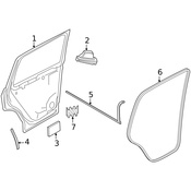 Volkswagen Door Seal - Genuine VW 2GJ839119A5AP