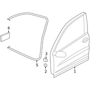 Volkswagen Door Seal - Genuine VW 2GJ867366G5AP
