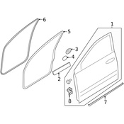 Porsche Door Seal - Genuine Porsche 95B831721F