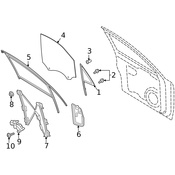 Porsche Window Regulator - Genuine Porsche 95B837462B