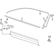 Volkswagen Door Reveal Molding - Genuine VW 3CM8376442MG