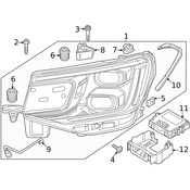 Volkswagen Headlight Bulb Cap - Genuine VW 3CM941041