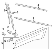Volkswagen Door Reveal Molding - Genuine VW 3CN8396442MG