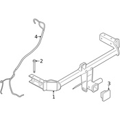 Porsche Trailer Tow Harness - Genuine Porsche 95B971124
