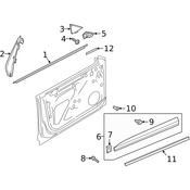Volkswagen Door Trim Molding - Genuine VW 3G88533313Q7