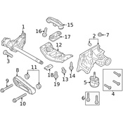 Porsche Engine Mount Right (Panamera) - Genuine Porsche 97034905103