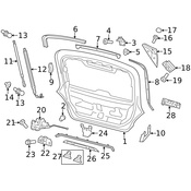 Porsche Hatch Seal - Genuine Porsche 97051284304