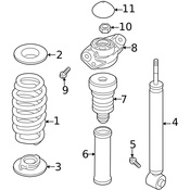 VW Shock Absorber - Genuine VW 561513049D