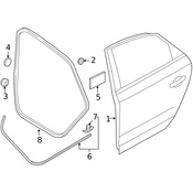 Volkswagen Door Seal - Genuine VW 561839700B