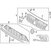 VW Grille - Genuine VW 561853651AJCEE