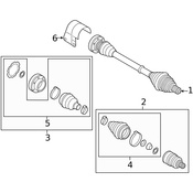 VW CV Joint Boot Kit - Genuine VW 5C0498201