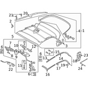 Volkswagen Convertible Top Seal - Genuine VW 5C3871361