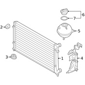 VW Radiator Support Baffle - Genuine VW 5C5121284D