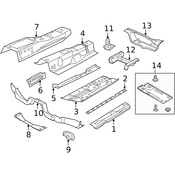 VW Floor Pan Splash Shield - Genuine VW 5C5825202A
