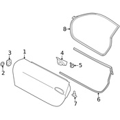 Porsche Door Seal - Genuine Porsche 98153707606