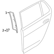 VW Window Trim Piece - Genuine VW 5GM839902A041