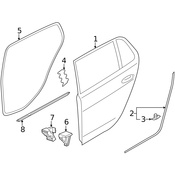 Volkswagen Door Seal - Genuine VW 5H4867914A9B9