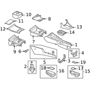 VW Center Console - Genuine VW 5K0863243C82V