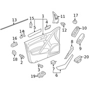 Volkswagen Door Window Belt Weather Strip - Genuine VW 5K4837480B5AP