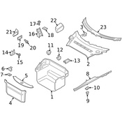 Porsche Cowl Molding - Genuine Porsche 991551422001E0