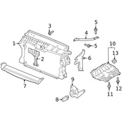 Volkswagen Radiator Support Air Deflector - Genuine VW 5N0121283M