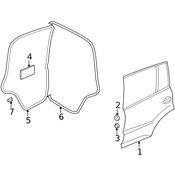 VW Door Seal - Genuine VW 5N0839701A5AP