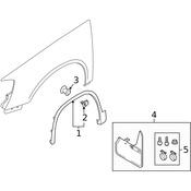 VW Wheel Arch Molding - Genuine VW 5N0854732B9B9