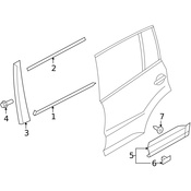Volkswagen Door Molding - Genuine VW 5N0854949A9B9