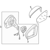 VW Door Mirror Drive Motor - Genuine VW 5NA959578