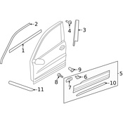 Volkswagen Door Applique - Genuine VW 5NN837901B041