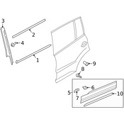 Volkswagen Door Reveal Molding - Genuine VW 5NN8396437Z7