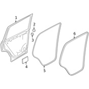 Volkswagen Door Seal - Genuine VW 5NN839702A5AP